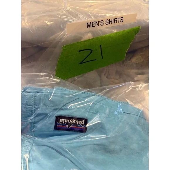 Patagonia Mens Baggies 4.5" Shorts Light Blue Outdoor Elastic Waist Drawstring S - Picture 6 of 6